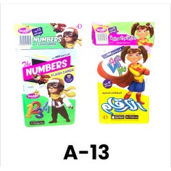 A-13 البطاقات الكبيرة كرتون ارقام لون وامسح