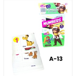 A-13 البطاقات الكبيرة كرتون ارقام لون وامسح