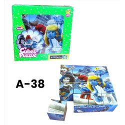 A-38 بازل مكعب 16 قطعه بلاستيك 5*5	