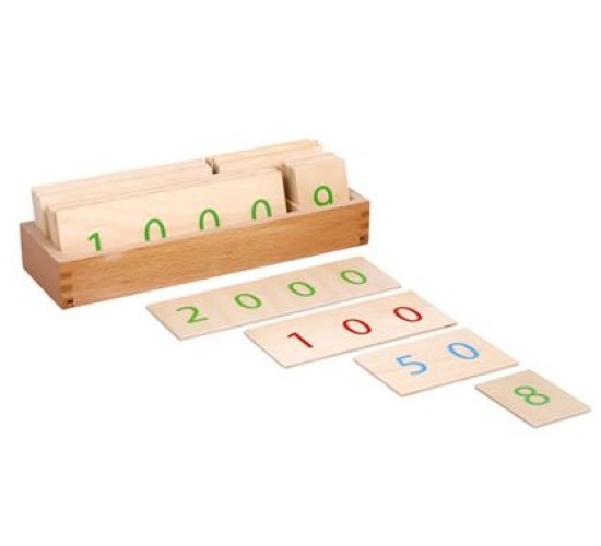 E-13 مونتسوري الارقام من 1-9000 صغيرة 