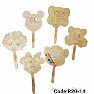 R20-14 تلوين ماسك خشب اشكال 