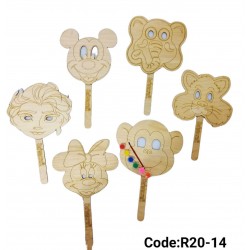 R20-14 تلوين ماسك خشب اشكال 