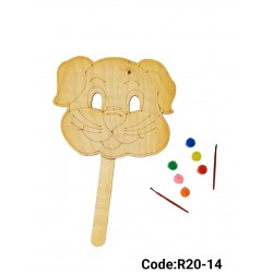 R20-14 تلوين ماسك خشب اشكال 