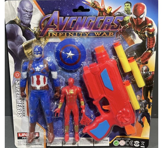 T-510 كارت مسدس ألعاب فل مع 2 شخصية 3906  22/100