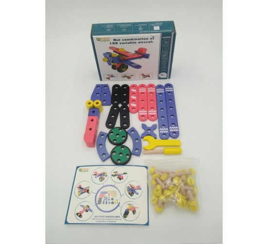 W12-8 ميكانو خشب طائرة 