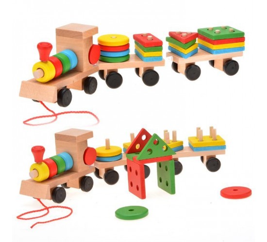 قطار ترتيب الاشكال الهندسية كبير W15-9