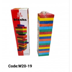 W20-19 جنجا بازل خشب 54 قطعه الوان 