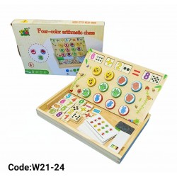 W21-24 ارقام وعمليات حسابيه وترتيب اشكال والوان 