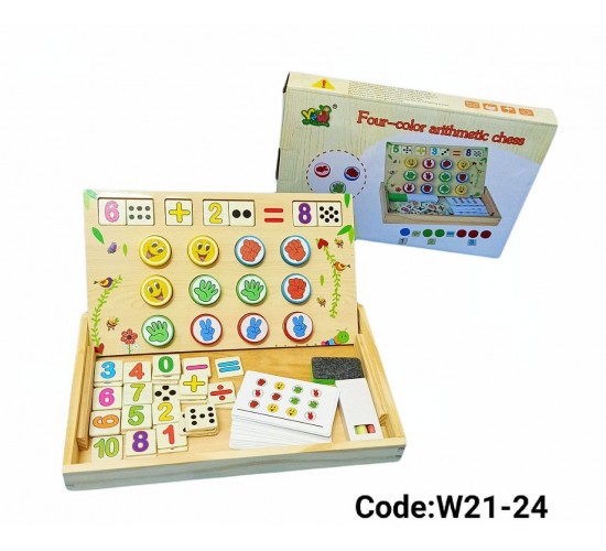 W21-24 ارقام وعمليات حسابيه وترتيب اشكال والوان 