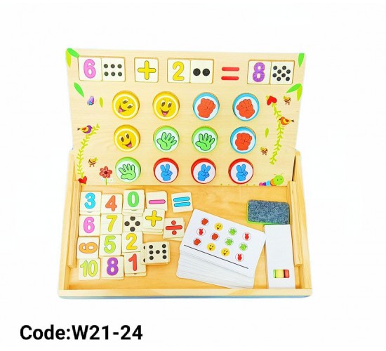 W21-24 ارقام وعمليات حسابيه وترتيب اشكال والوان 