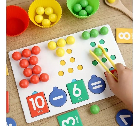 W21-48 لعبة تعليم الارقام و العمليات الحسابيه و تصنيف الوان
