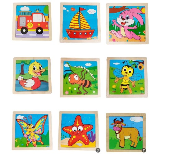 W22-16 بازل 9 قطع مستورد 15سم*15سم