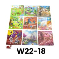 W22-18 بازل خشب 100 قطعه