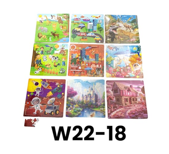 W22-18 بازل خشب 100 قطعه