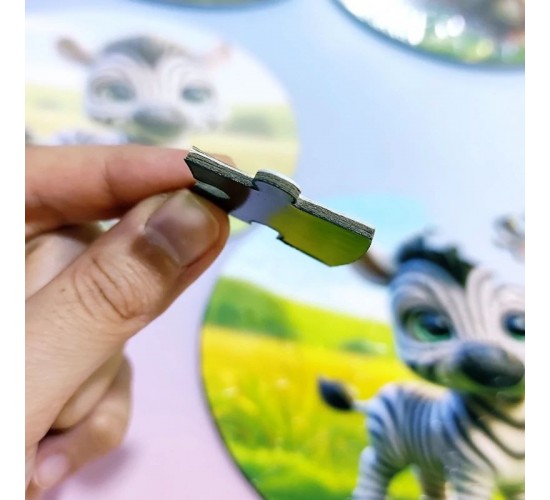 W22-92 بازل صغار الحيوانات دائري 28 قطعه كرتون