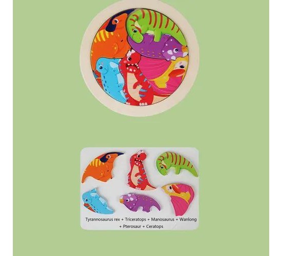 W22-94 بازل دائري حيوانات