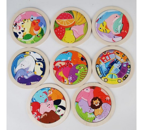 W22-94 بازل دائري حيوانات