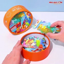 W22-96 بازل 100 قطعه علبه دائريه W22-96 بازل 100 قطعه علبه دائريه