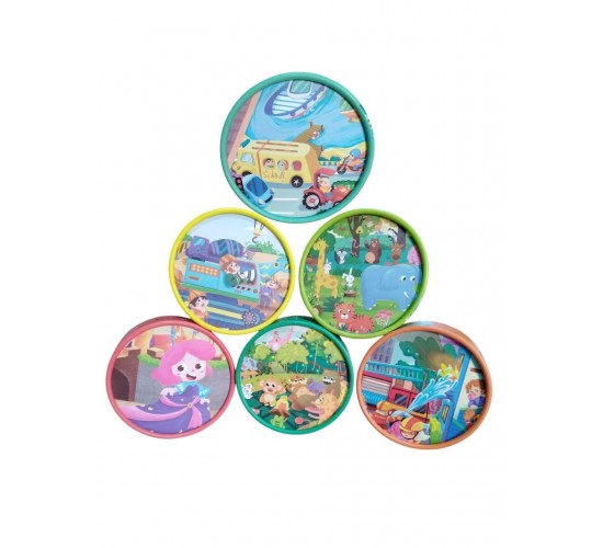 W22-96 بازل 100 قطعه علبه دائريه