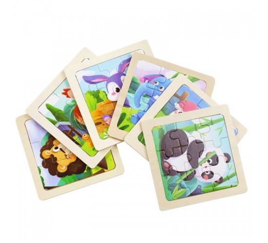 W22-97 بازل اشكال حيوانات 9 قطع مستورد 11سم*11سم