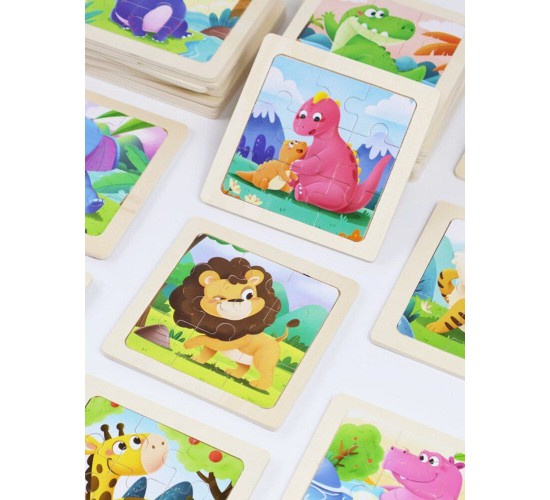 W22-97 بازل اشكال حيوانات 9 قطع مستورد 11سم*11سم