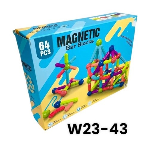 W23-43 علبة مغناطيس 64 قطعه