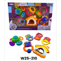 W25-210 طقم شخاليل وعضاضات بيبي 6ق 