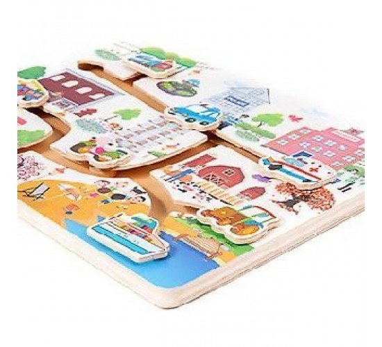 W27-35 متاهة خشب اشكال 