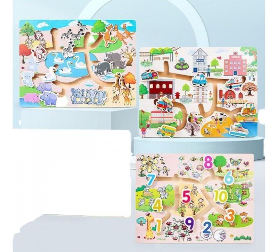 W27-35 متاهة خشب اشكال 