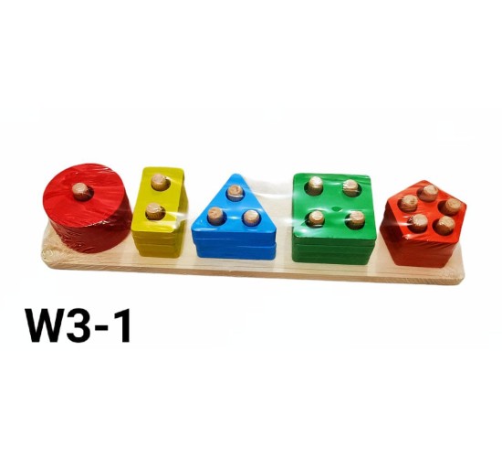 W3-1 ترتيب اشكال هندسية 5 قطع 