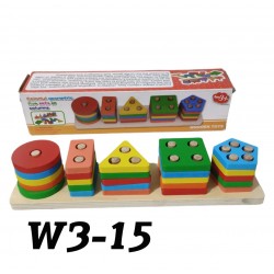 w3-15 ترتيب اشكال هندسية 5 قطع 