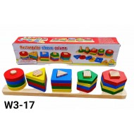 W3-17 ترتيب اشكال هندسية 5 قطع 