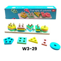 W3-29 ترتيب اشكال هنسيه 5 قطع