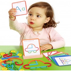 W31-60 لغز العصيان و الدوائر لعبة تعليم الاشكال و الالوان 120 قطعه و 40 تمرين W31-60 لغز العصيان و الدوائر لعبة تعليم الاشكال و الالوان 120 قطعه و 40 تمرين