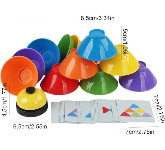 W31-62  لعبة اكواب السرعه 12 كوب 50 تمرين +جرس