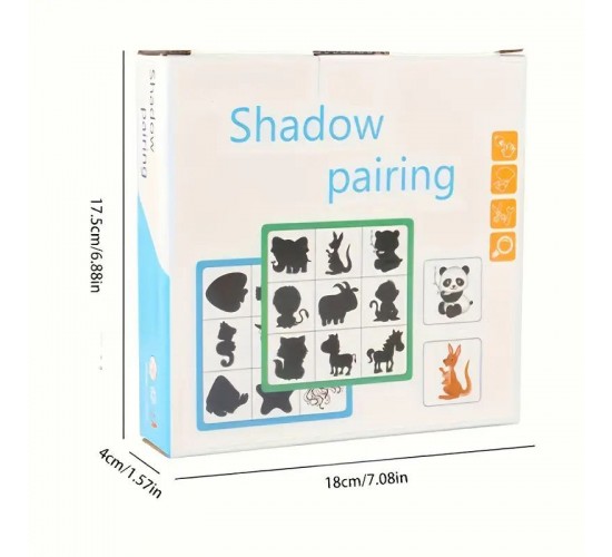 W31-66 الشكل وظله 12 تدريب 6 كروت 36 قطعه خشب