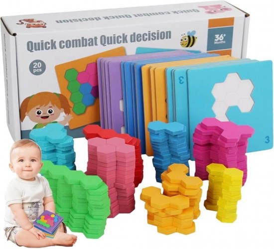 W31-69 لغز خلية الاشكال الهندسيه مع 20 20 كارت