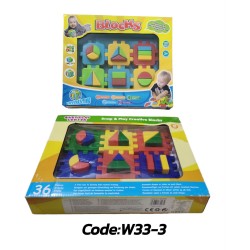 W33-3 علبة اشكال هندسية 36 قطعة 