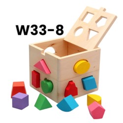W33-8 صندوق مطابقة الاشكال خشب 
