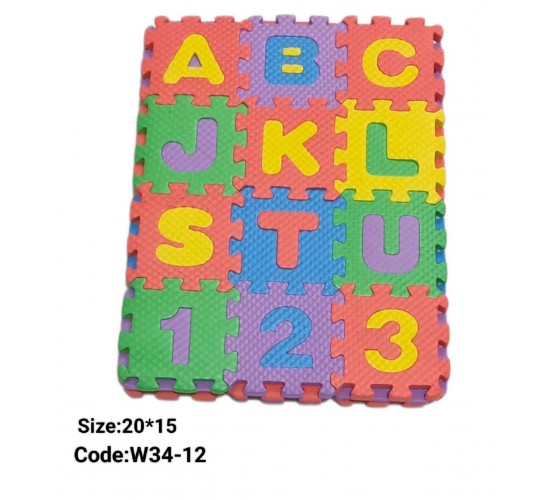  W34-12 حروف وارقام فوم انجليزي صغير