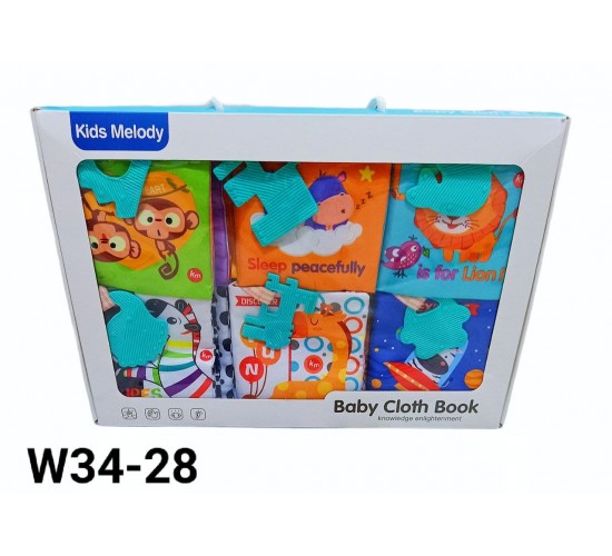 W34-28 حقيبة كتب قماش 6 كتب 