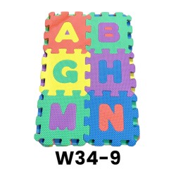 W34-9 حروف وارقام انجليزي فوم 12*12 W34-9 حروف وارقام انجليزي فوم 12*12
