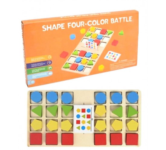 W37-187 تحدي الاشكال الهندسيه خشب 24 تدريب