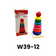 W39-12 عامود حلقات خشب وسط  