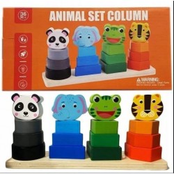 W39-26 عامود احجام و تدرج الوان حيوانات