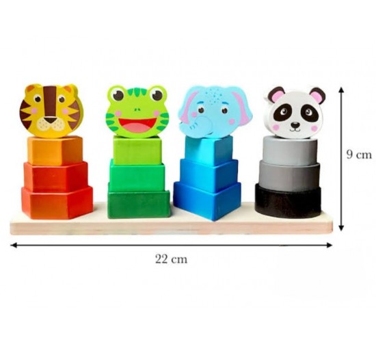 W39-26 عامود احجام و تدرج الوان حيوانات