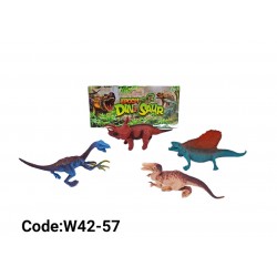 W42-57 مجسمات ديناصورات 4 قطع