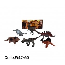 W42-60 مجسمات ديناصورات 6 قطع