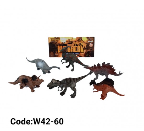 W42-60 مجسمات ديناصورات 6 قطع