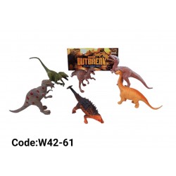W42-61 مجسمات ديناصورات 6 قطع
